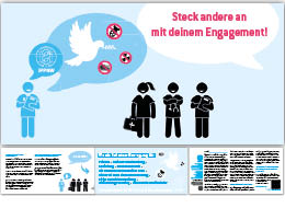 Flyer "Steck andere an mit deinem Engagement"